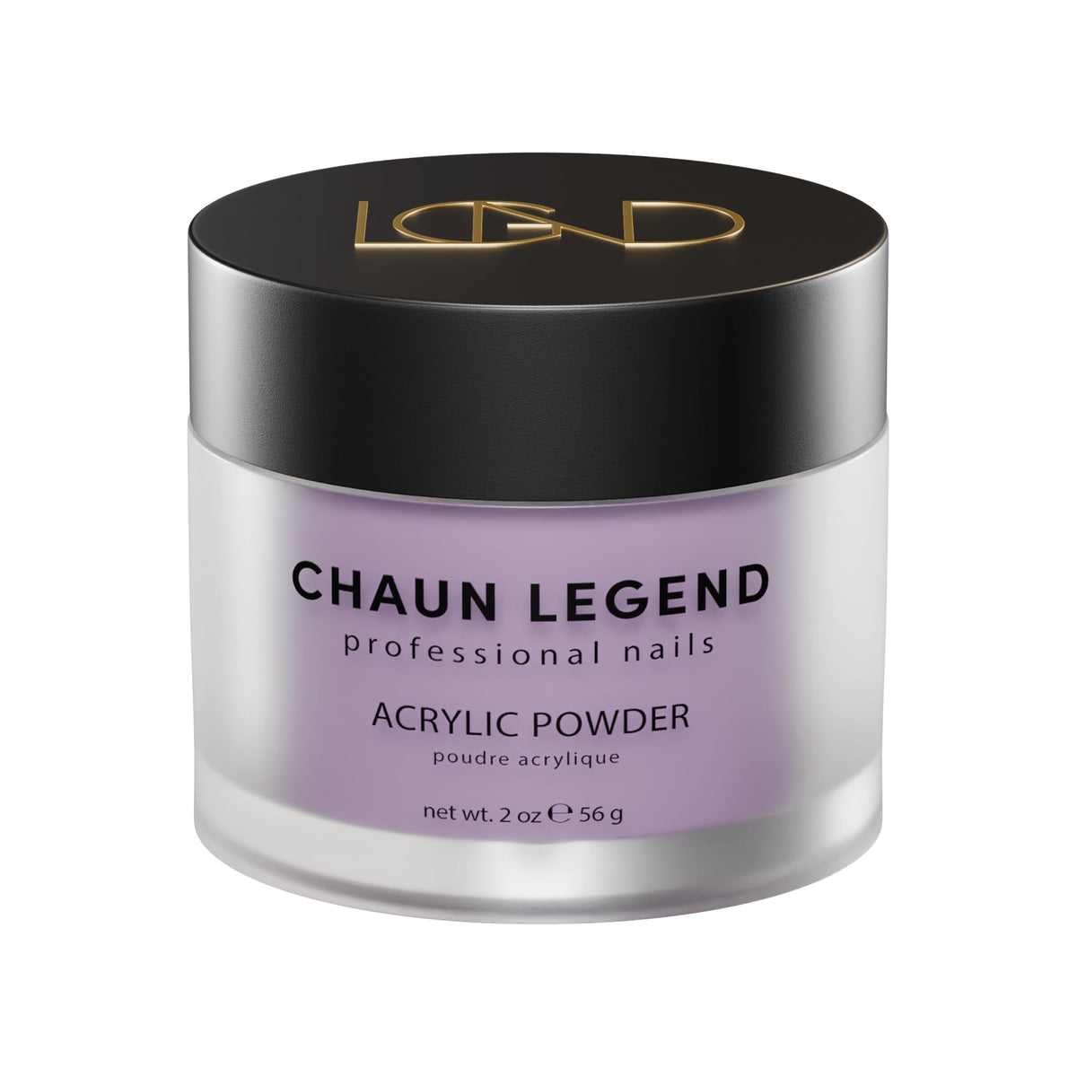 Chaun Legend Acrylic Powder, 2 Oz Long Lasting Salon Quality, Bubble Free, Self Leveling Professional Manicures, Fake Nails, Carving & Extensions, Ube