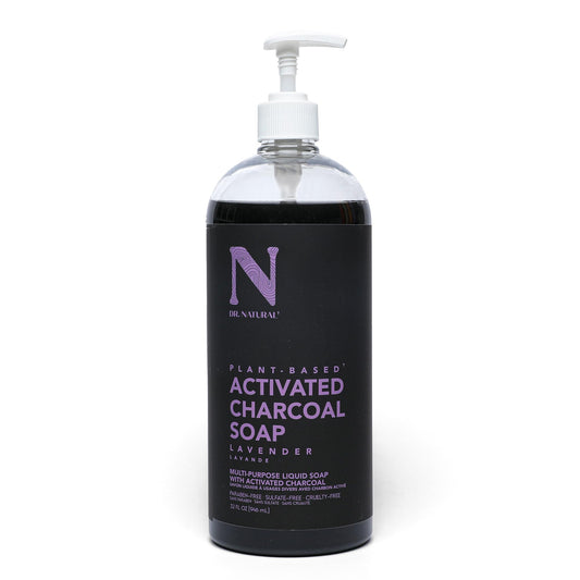 Dr. Natural Activated Charcoal Liquid Soap - Anti Acne and Blemishes - Deep Cleansing Body Wash - Gentle Body Soap for Clear Skin - Lavender - 32 oz.. Beauty & Personal Care Dr. Natural