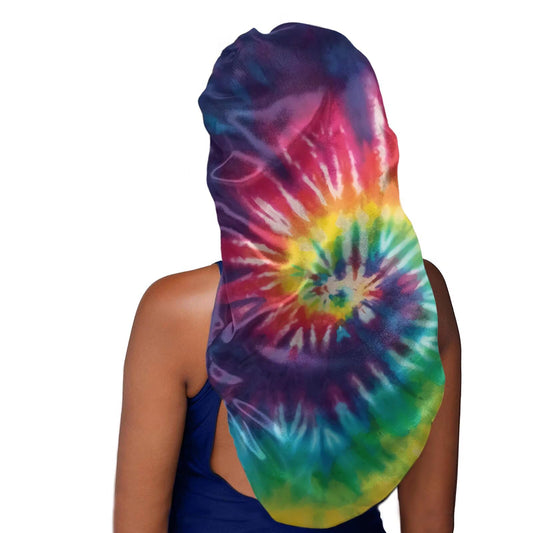 AFPANQZ Tie Dye Rainbow Long Satin Sleep Cap Silky Bonnets Women Girl Long Hair Beanie Turbans for Sleeping Night Hair Net Wide Elastic Band Double Beauty and Personal Care AFPANQZ