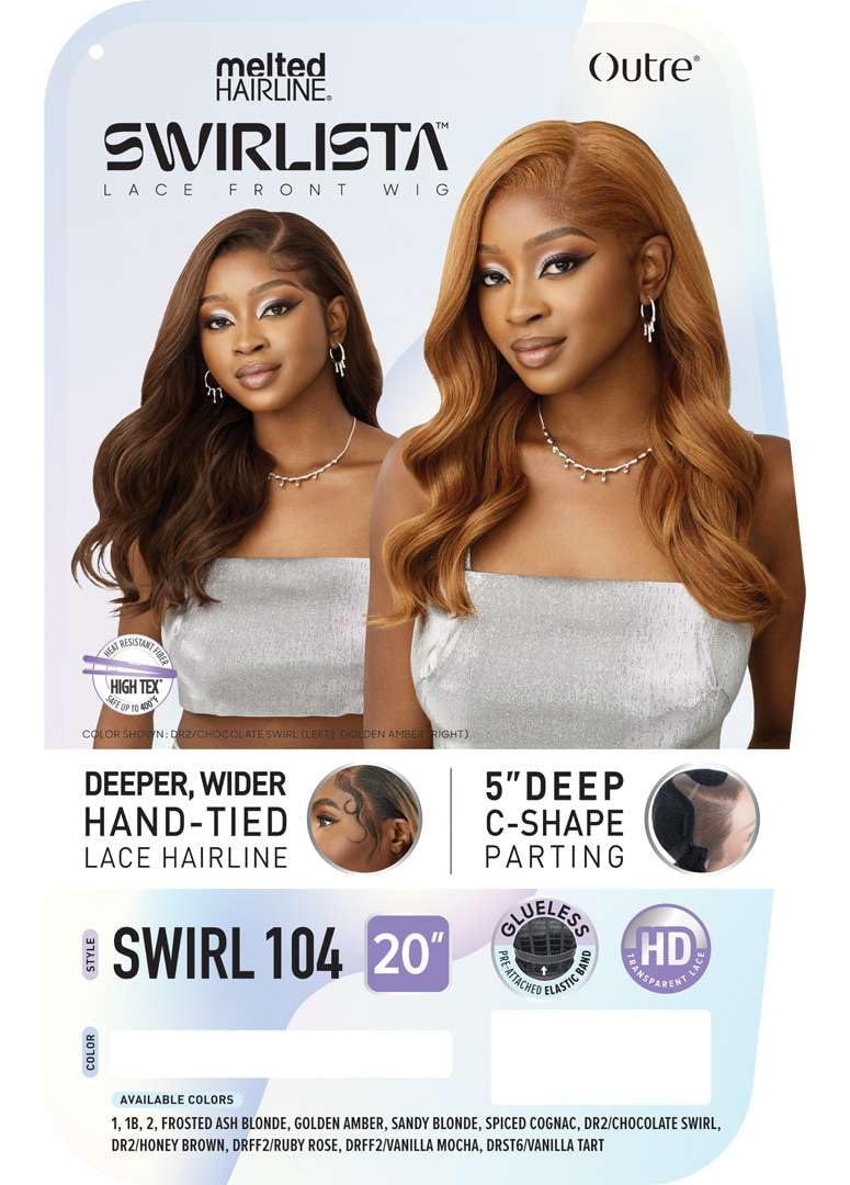 Outre Lace Front Wig - Melted Hairline - Swirlista - Swirl 104 (DRFF2/VANILLA MOCHA)