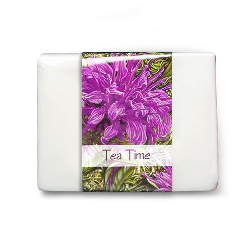 Nabila K Tea Time Glycerin Bar Soap | White Tea & Wild Bergamot Scent | Natural, Vegan, Hypoallergenic | 100% Vegetable Glycerin, Sulfate-Free Beauty & Personal Care Nabila K