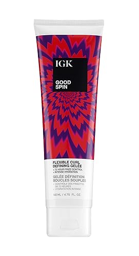 IGK GOOD SPIN Flexible Curl Defining Gelee | Hydrating + Frizz Control + Hold | Vegan + Cruelty Free | 4.75 Oz Beauty & Personal Care IGK