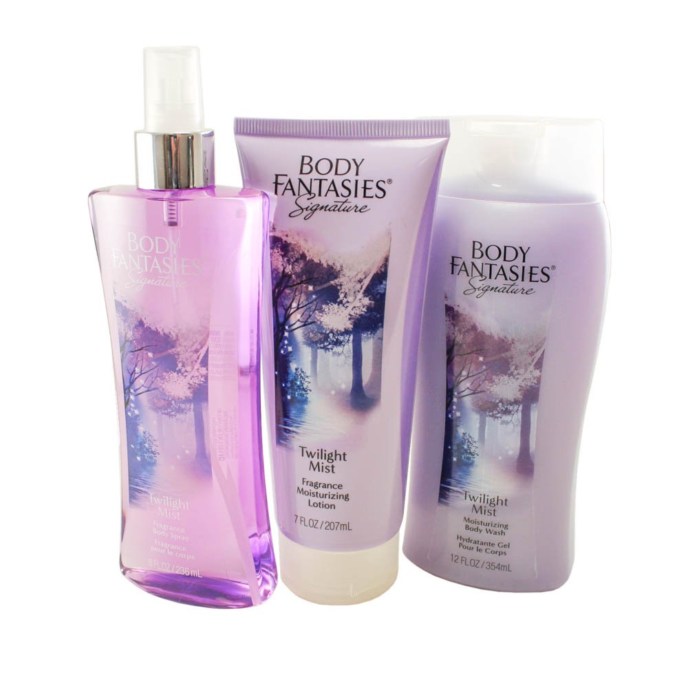 BODY FANTASIES SIGNATURE Body Fantasies Twilight Mist 3 Piece Gift Set for Women, Multi, 8/body spray 8 Ounce & body lotion 7 Ounce & body wash Beauty & Personal Care Body Fantasies