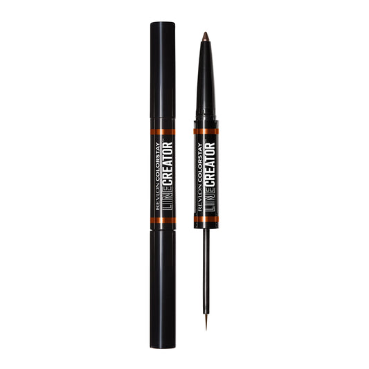REVLON Liquid Eyeliner & Smoky Kohl Pencil, ColorStay Line Creator Eye Makeup, Waterproof & Transferproof, 152 Leathercraft, 0.004 oz Beauty & Personal Care REVLON