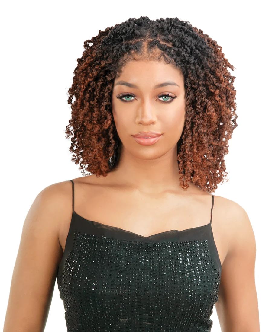 Chade Fashions Short Length Pre-Looped Braided Style Synthetic Hair Wig - ALITRESS YANKY TWIST 8" X 3PCS (2)