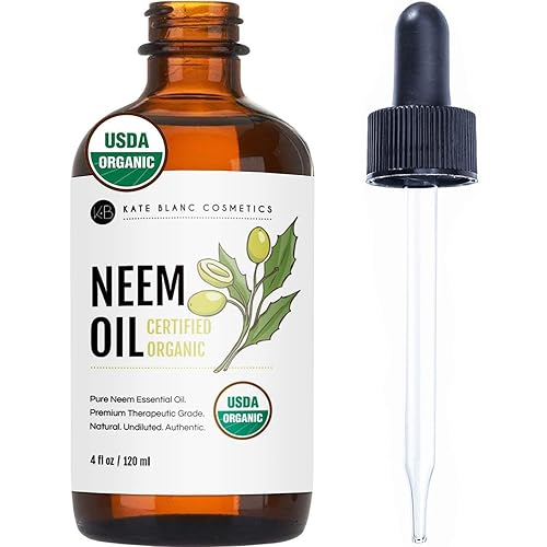 Kate Blanc Cosmetics Neem Oil for Skin, Hair & Face. Safe for Dog, Plants, Scalp (4oz, Organic, Cold Pressed, Concentrate) Beauty & Personal Care Kate Blanc Cosmetics