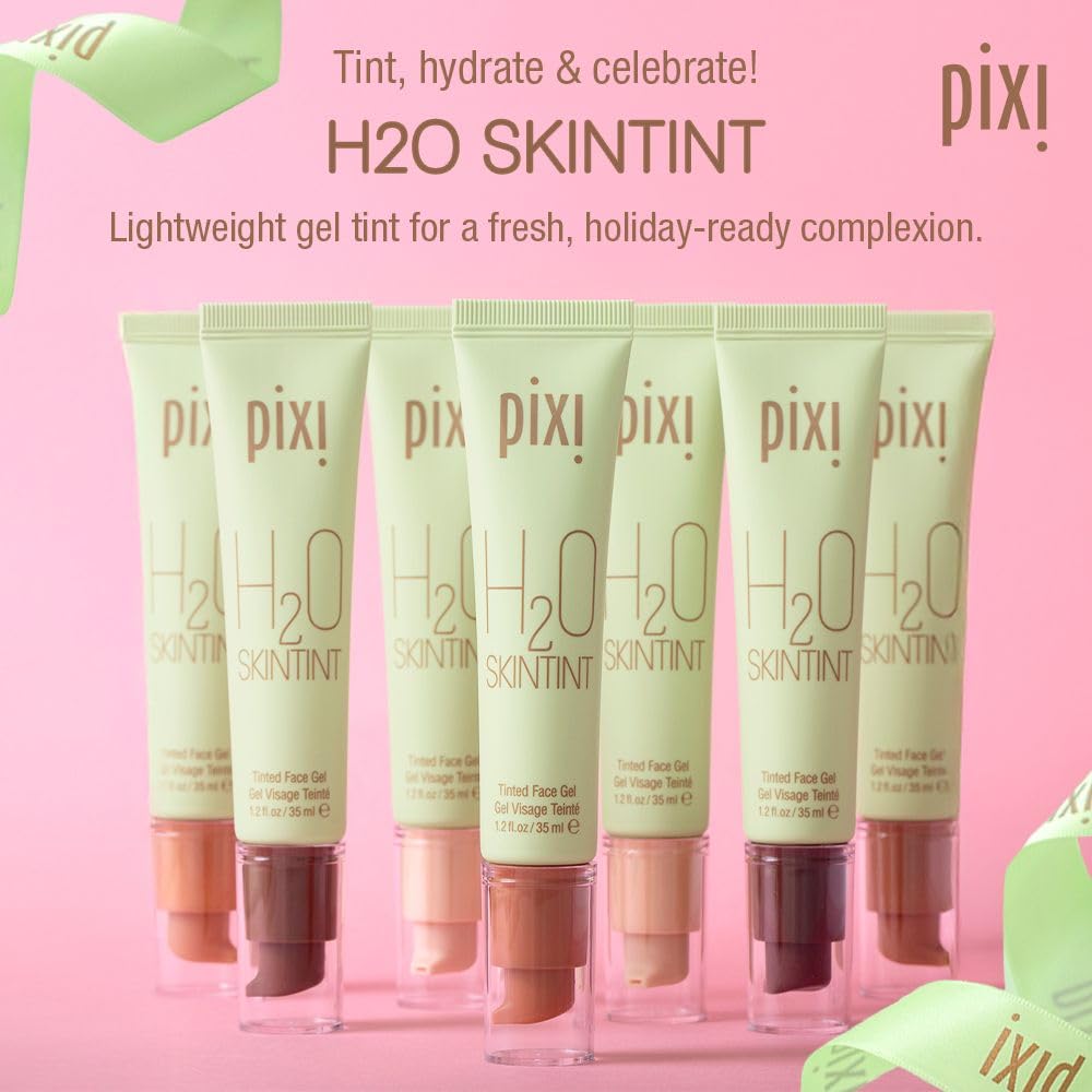 Pixi H2O SkinTint | Tinted Gel Moisturizer | Lightweight, Hydrating & Water-Resistant | Evens Tone & Reduces Redness | Chai | 1.2 fl oz/35 ml Beauty & Personal Care Pixi