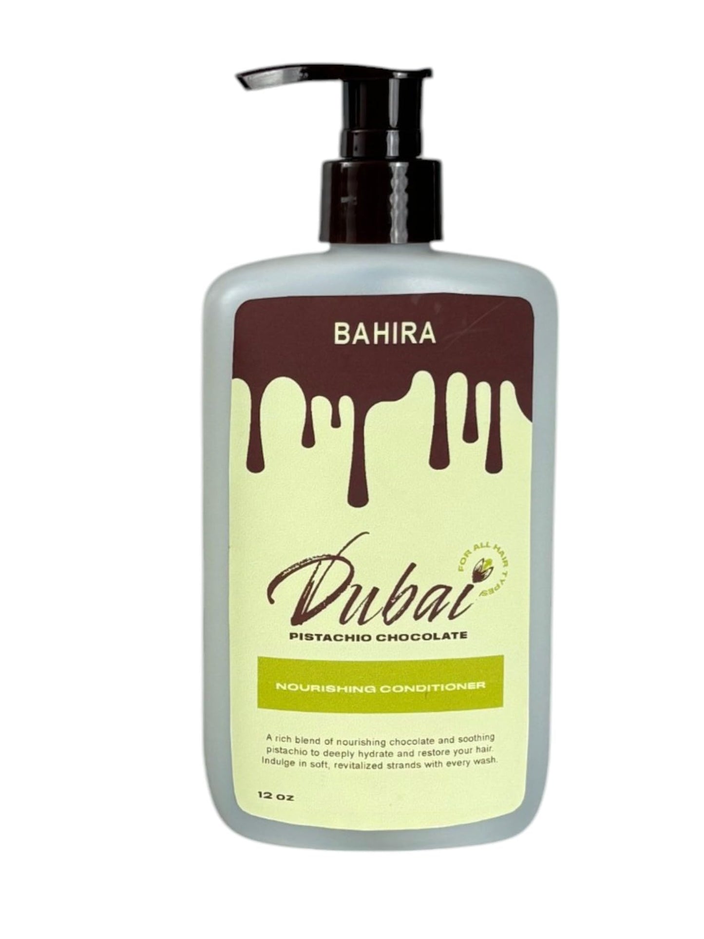 BAHIRA Dubai Chocolate & Pistachio 8oz Shampoo & Conditioner Bundle, Nourishing, Hydrating & Moisturizing, Infused with Pistachio Oil and Cocoa Beauty & Personal Care BAHIRA