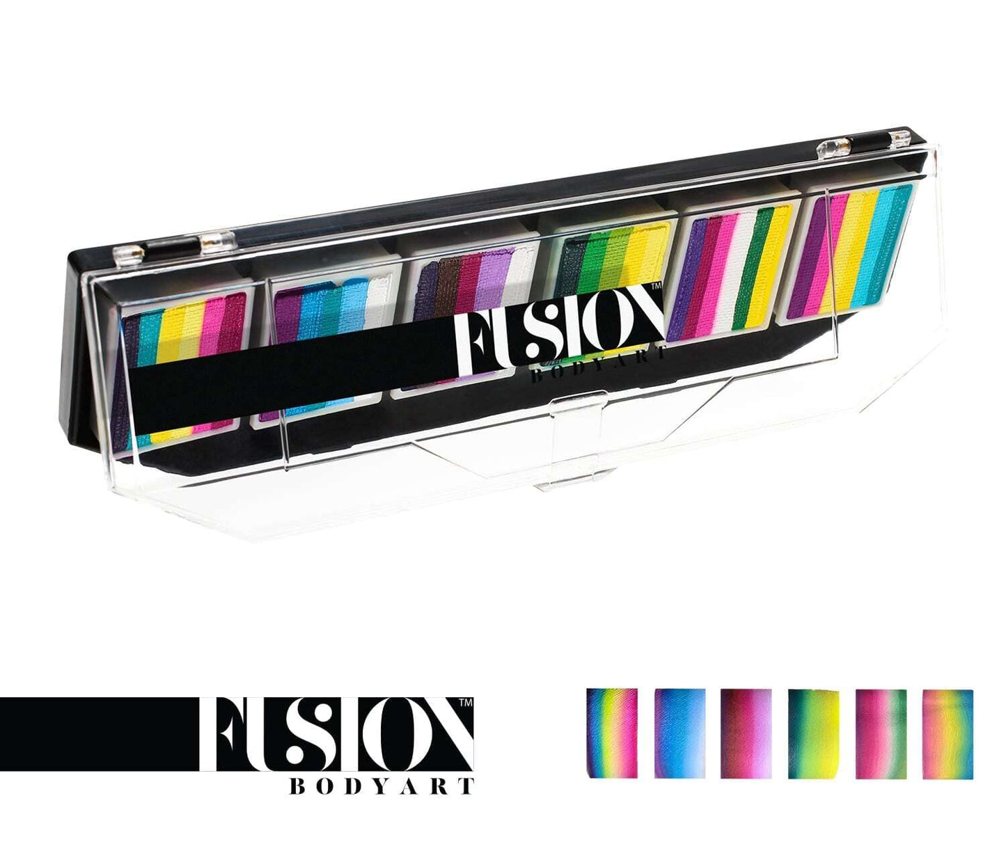Fusion Body Art Pro Quality Professional Face Painting Palette - Leanne's Pretty Rainbow | Hypoallergenic Safe & Non-Toxic - Perfect for Full Face Beauty & Personal Care FUSION BODY ART