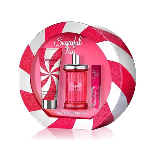 Michel Germain Sugarful Kiss Eau de Parfum, Notes of Juicy Ripe Cherries, Peony Blooms, Powdered Vanilla Sugar, 3-Piece Gift Set Beauty & Personal Care Michel Germain
