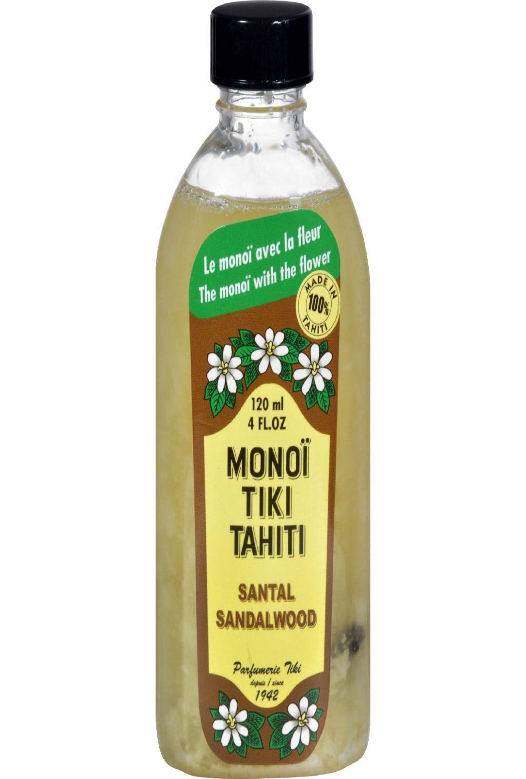 Monoi Tiare Tahiti Monoi Tiki Tahiti®, Coconut Oil, Santal Sandalwood, 4 fl oz (120 ml) Beauty & Personal Care Monoi Tiare Tahiti