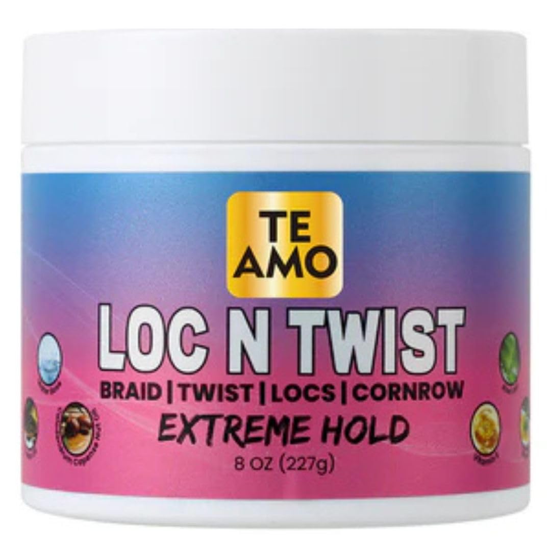 Te Amo Braiding Gel - Extreme Hold Braid | Cornrows | Long-Lasting Braiding Gel | Lock N Twist | No Flaking, High Shine for Braids, Locs, Twists Beauty & Personal Care Te Amo