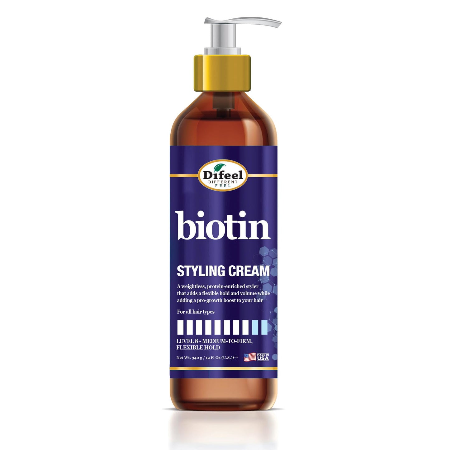 Difeel Biotin Styling Cream 12 ounce - Level 8:Medium-to-Firm, Flexible Hold Styling Cream Beauty & Personal Care Difeel