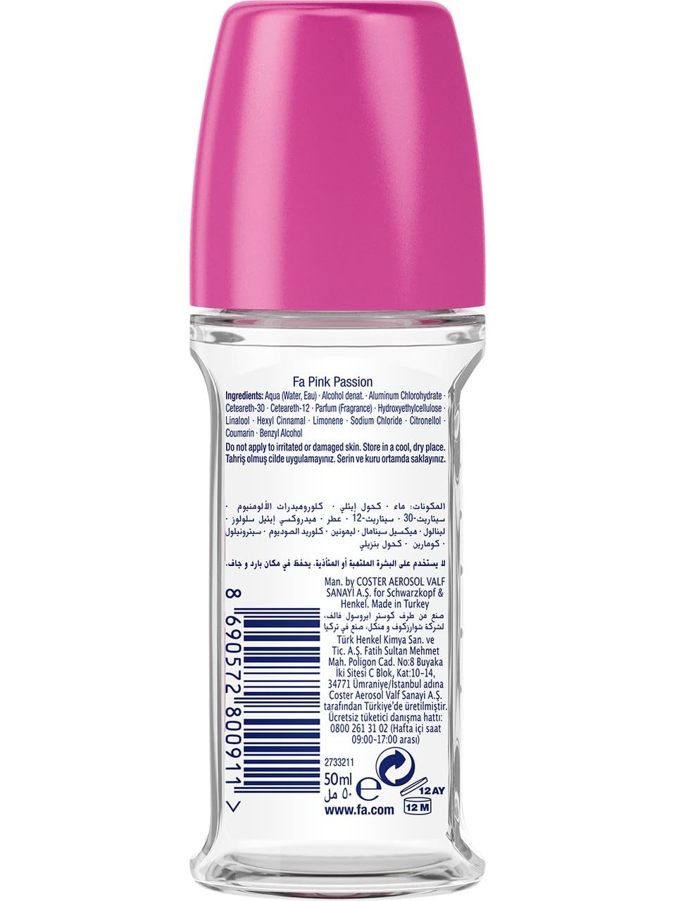 Fa Fa Hour Roll-on Deodorant, Pink Passion 1.7 Ounce, 1.7 Ounces Beauty and Personal Care Fa