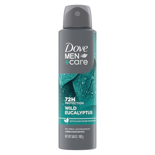 Dove Men+Care Antiperspirant Dry Spray 72H Protection Eucalyptus + Birch With a Plant-Based moisturizer 3.8 OZ Beauty & Personal Care Dove