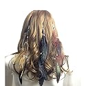 Jurxy Women Feather Hair Clips Set of 3 Handmade Boho Hippie Hair Extensions with Clip Comb Hairpin Headdress Beauty & Personal Care Jurxy