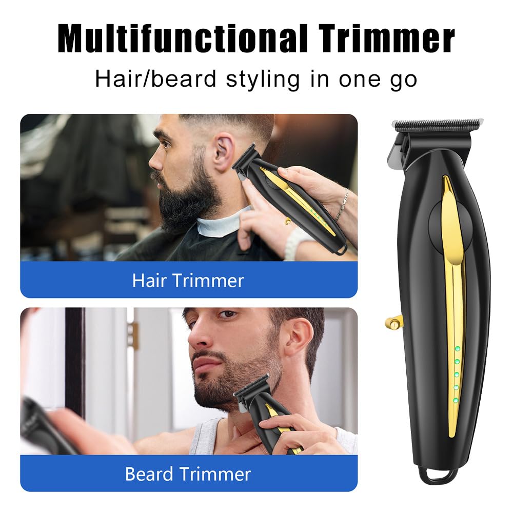QDKVTNDJZ Hair Clippers for Men - Cordless 2 in 1 Versatile Beard Trimmer with Powerful Moyor and 4 Guide Combs,Professional Haircutting Kits for Home Beauty and Personal Care QDKVTNDJZ
