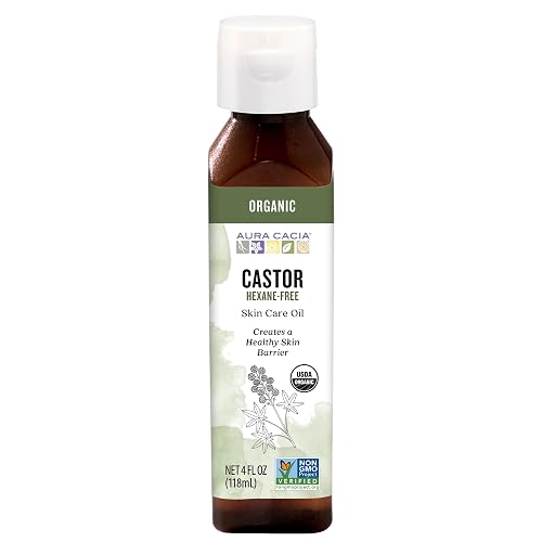 2 Packs of Aura Cacia Skin Care Oil - Organic Castor Oil - 4 Fl Oz Beauty & Personal Care Aura Cacia