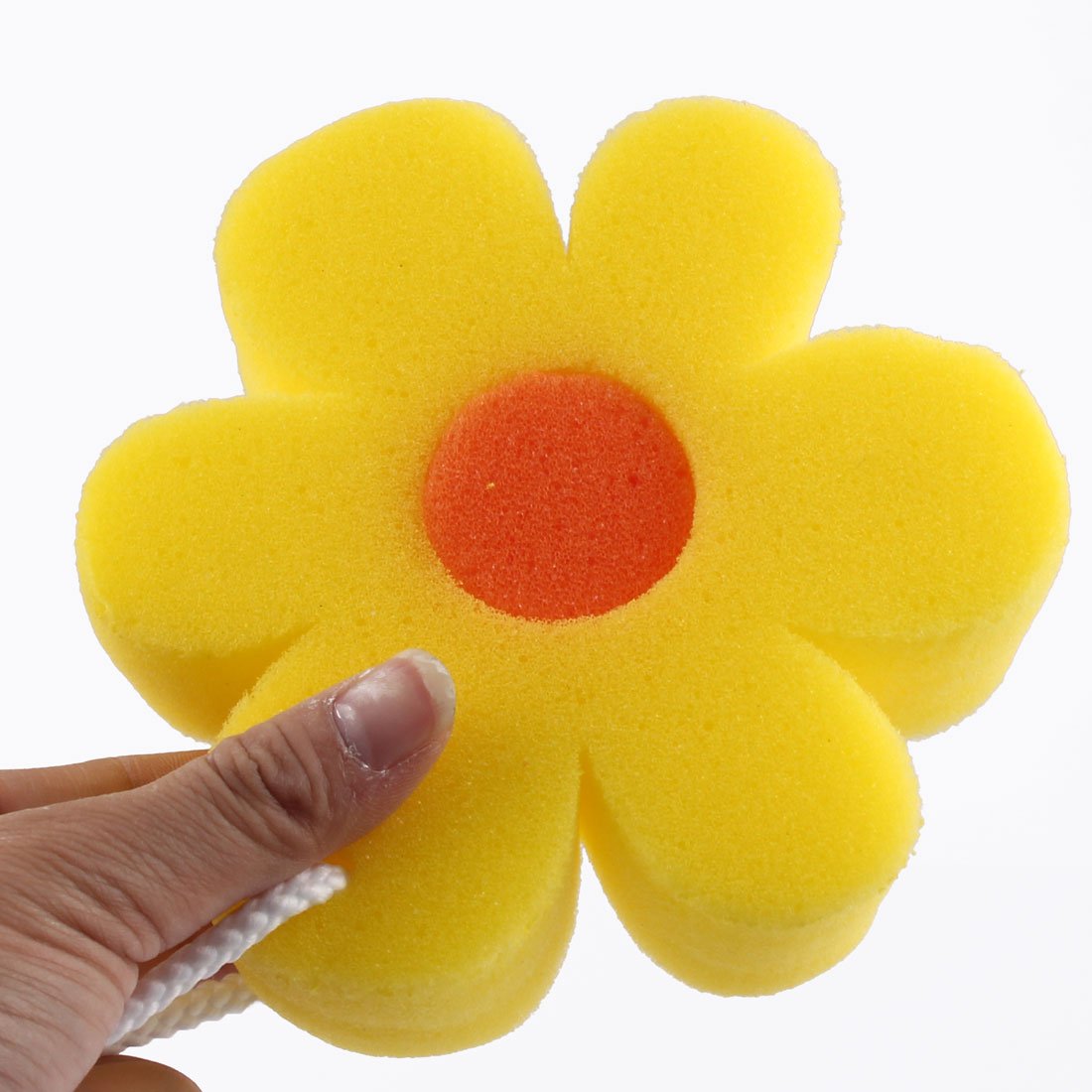 Ruilogod Sponge Household Bathroom Bath Flower Design Body Shower Pouf Scrubber Yellow (id: d91 dd7 328 ad7 758 Beauty and Personal Care Ruilogod