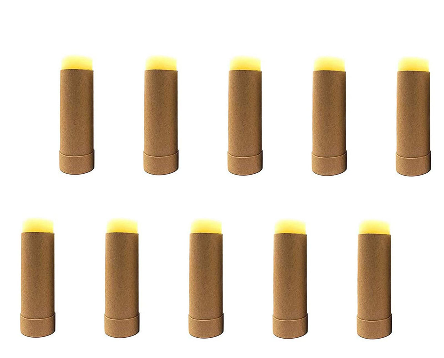 Healthcom 10 Pack 15ml Paperboard Lip Balm Tubes 0.5 Oz Kraft Paper Lipstick Tube Cardboard Empty Deodorant Container Solid Perfume Tube Cosmetic Box Beauty and Personal Care Healthcom