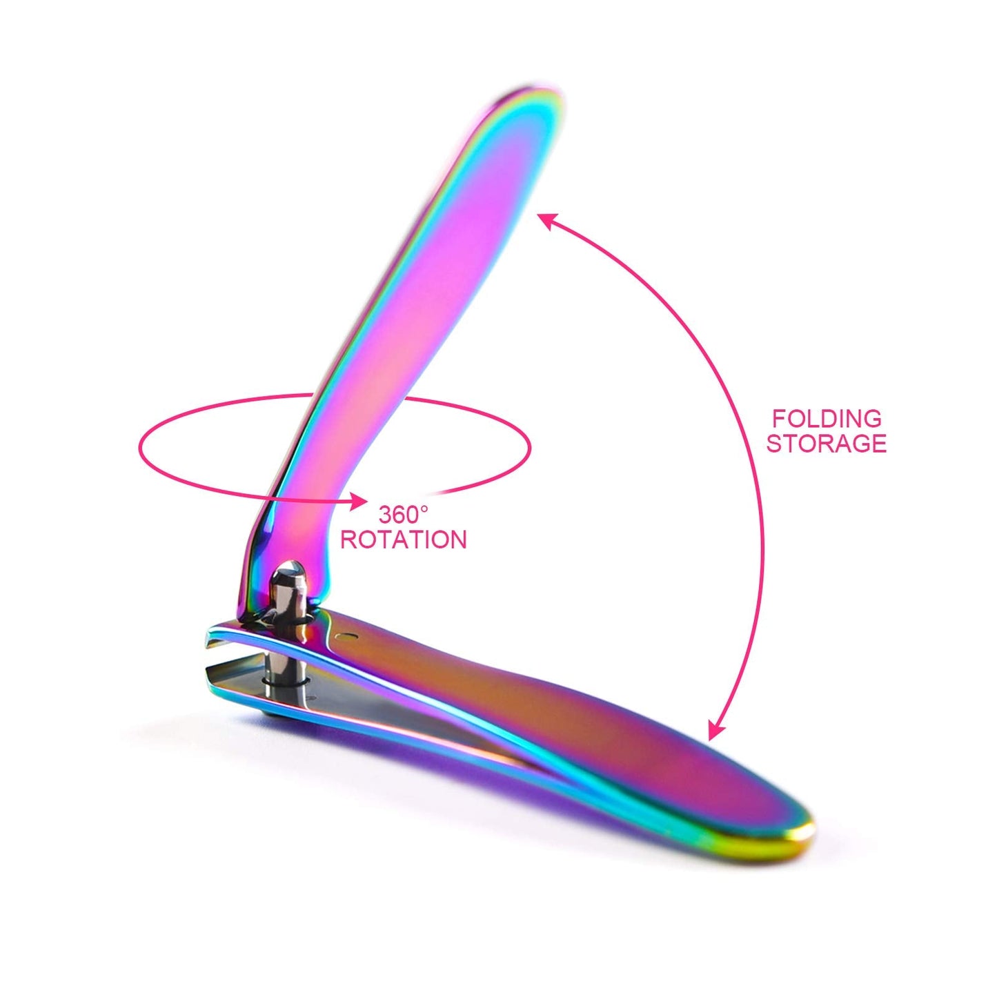Rolabling Colorful Rainbow Nail Clippers Kit Fingernail Cutter and Toenail Cutter Glass Nail File Stainless Steel Clipper Pedicure and Manicure Nail Beauty & Personal Care Rolabling
