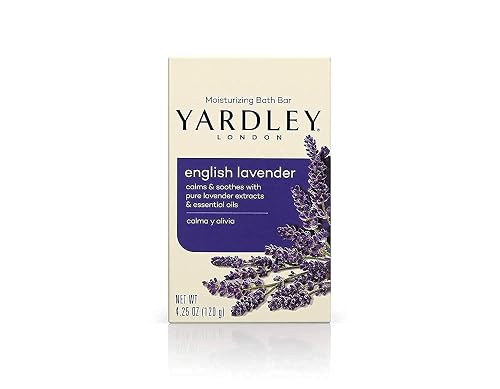 Yardley London English Lavender with Essential Oils Soap Bar, 4.25 oz Bar, Pack of 3, 12.75 Oz Beauty & Personal Care Yardley