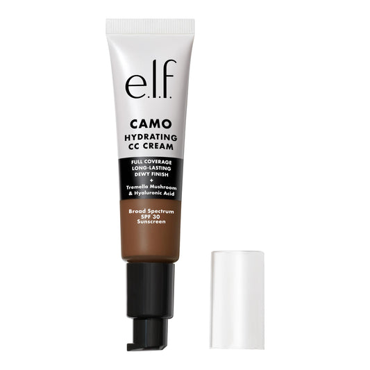 e.l.f. Hydrating Camo CC Cream, SPF 30, Color Correcting Full Coverage Foundation For A Dewy Finish, Vegan , Deep 530 W Beauty & Personal Care e.l.f.