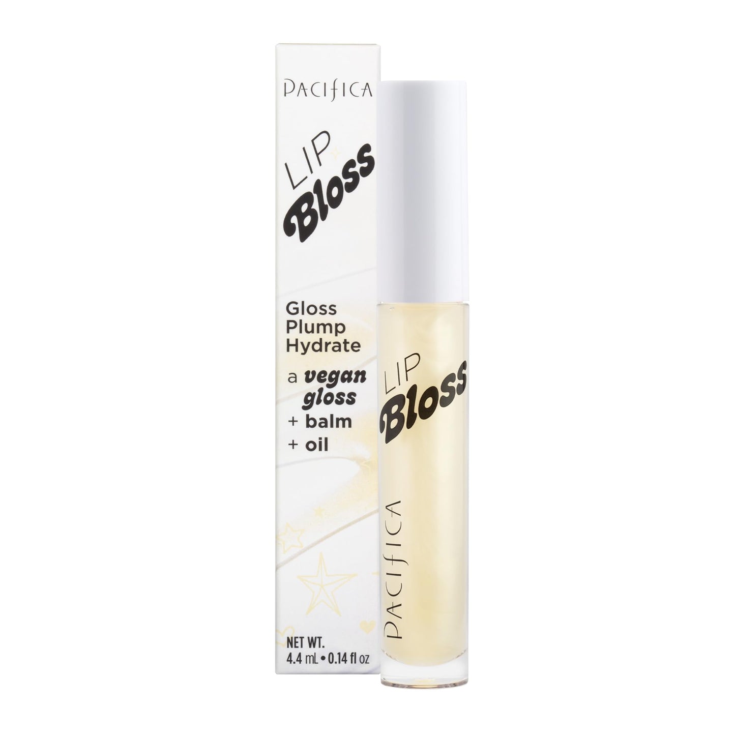 Pacifica Plumping Lip Gloss - Vanilla Bean (Creamy Neutral Tint) Hydrating Lip Oil Balm, Gentle Lip Plumper with Shea & Jojoba, No-Sting High Shine, Beauty & Personal Care Pacifica
