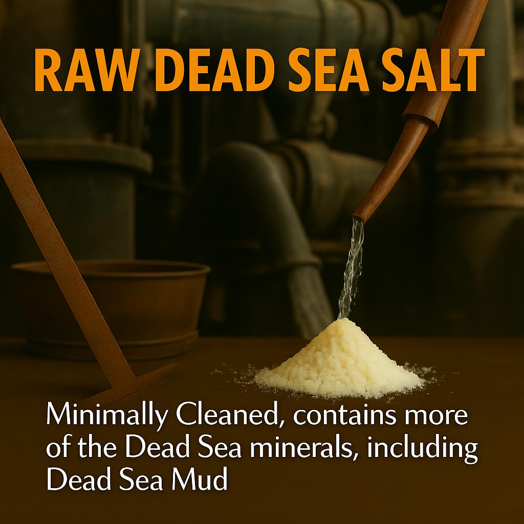 Aromasong Raw Dead Sea Bath Salt - Minimally Cleaned, Contains More Dead Sea Minerals Including Dead Sea Mud - 100% Pure & Natural Dead Sea Salts Beauty & Personal Care Aromasong