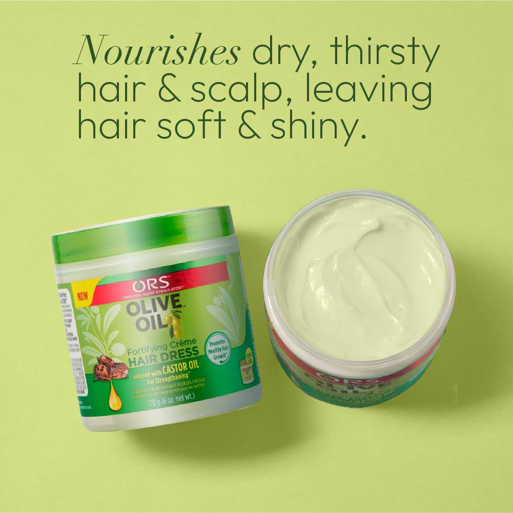 ORS Olive Oil Fortifying Cream Hair Dress Infused with Castor Oil for Strengthening 6 Ounce Beauty & Personal Care ORS