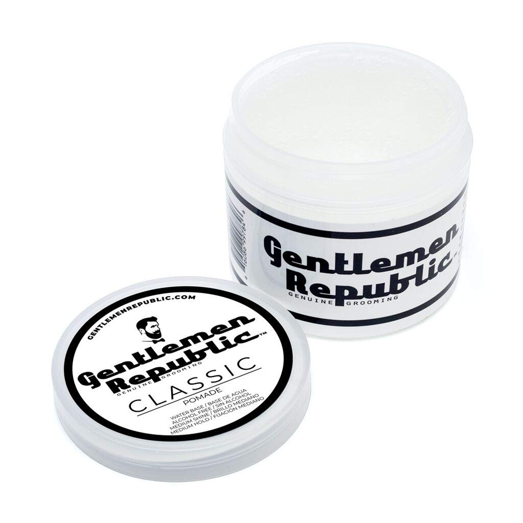 Gentlemen Republic Classic Pomade for Men - Water Based Pomade for Medium Hold & Shine, Premium Mens Hair Styling Products with No Beeswax - Ideal Beauty & Personal Care Gentlemen Republic