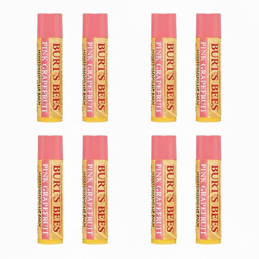 Burt's Bees Pink Grapefruit Moisturizing Lip Balm .15 Ounce 100% Natural Origin (8) Beauty and Personal Care Burt's Bees