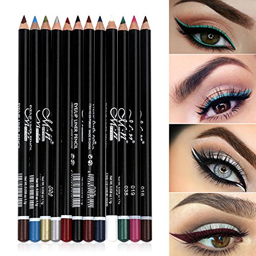 DC-BEAUTIFUL 12Pcs Lot Set 12 Colors Eyeliner Pencil Waterproof Eyebrow Pencil Cosmetics Beauty & Personal Care DC-BEAUTIFUL