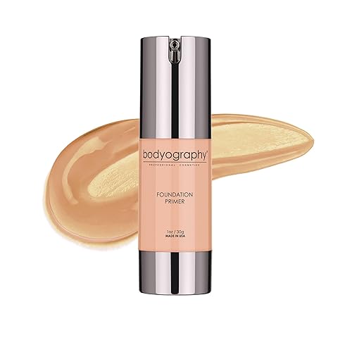 BODYOGRAPHY - Foundation Primer (Neutral): Flawless Anti-Aging Salon Makeup Primer w/Vitamin E, A, Jojoba, Grapeseed Oil | Control Shine | Beauty & Personal Care Bodyography