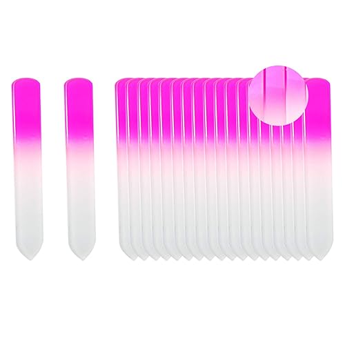 SIUSIO 20PK 3.5 inch Professional Czech Short Crystal Glass Baby Nail Files Buffer Mini Manicure Kit Set Gradient Rainbow Color for Nail Polishing Beauty & Personal Care SIUSIO