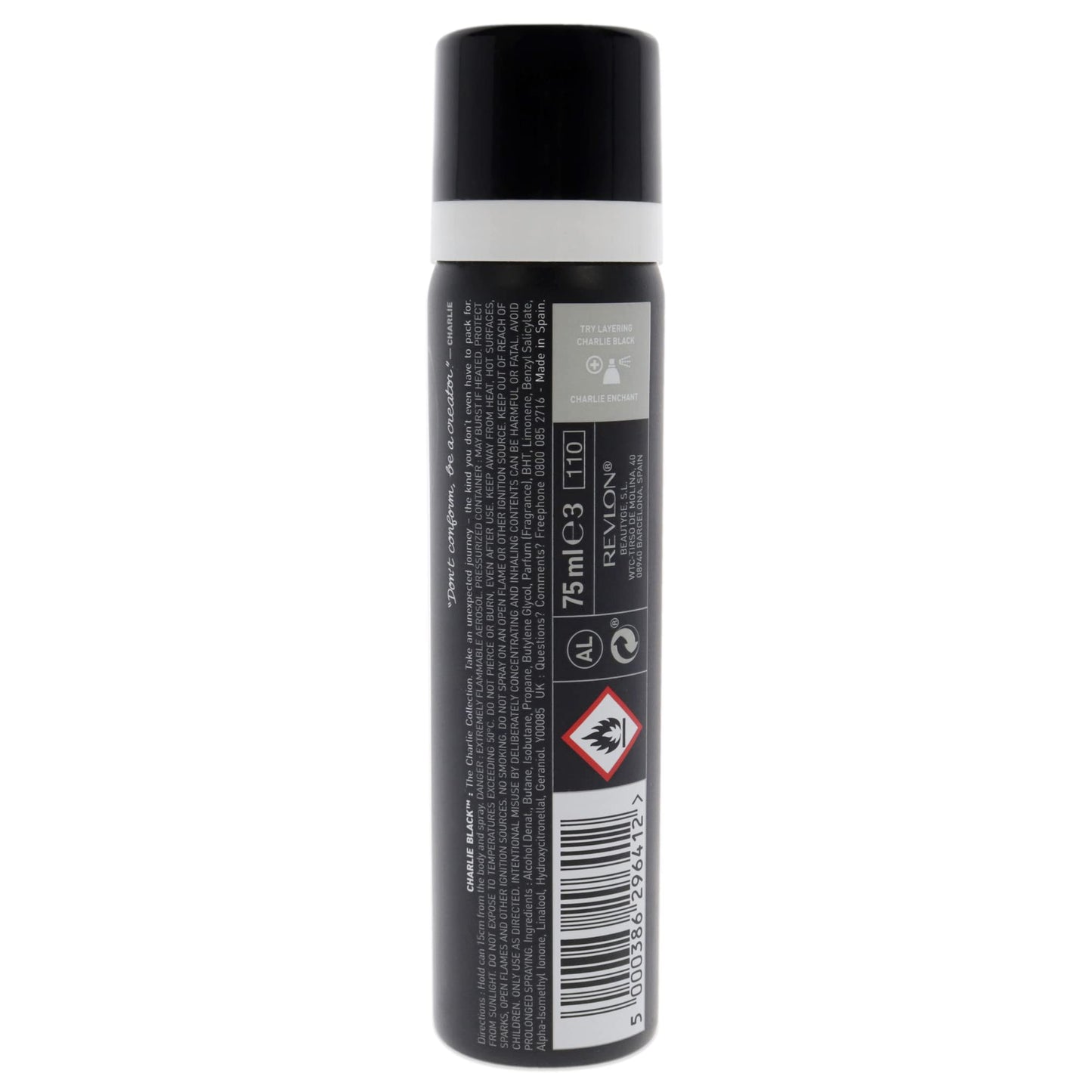 Revlon Charlie Black Body Spray Women 2.5 oz Beauty and Personal Care Charlie