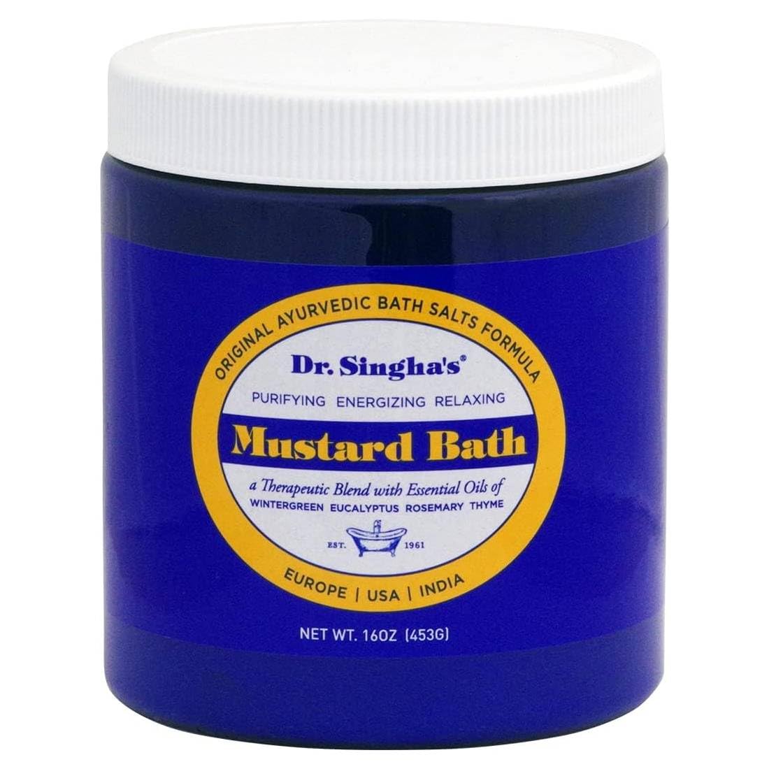 Dr. Singha's Mustard Bath Soak - Aromatherapy Bath Salts with Mustard Seed & Essential Oils for Muscle Relaxation, Stress Relief & Soothing - Epsom Beauty and Personal Care Dr. Singha's