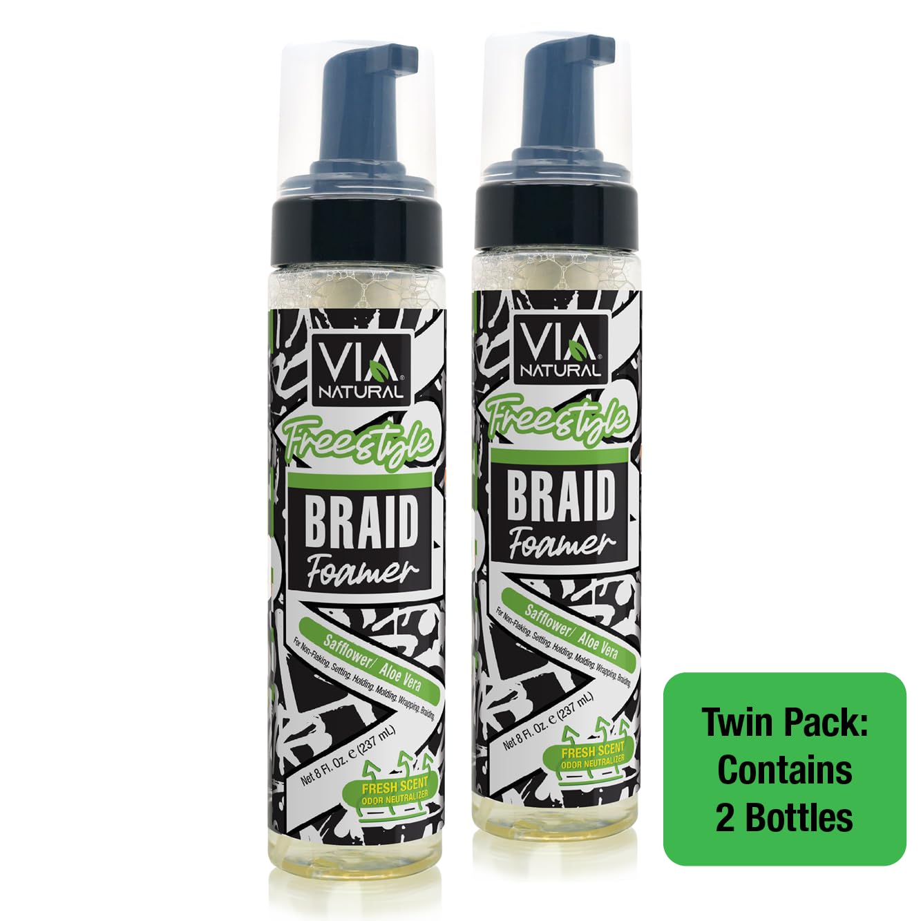 VIA Freestyle Braid Foamer - pack of 2 Beauty & Personal Care Via Natural