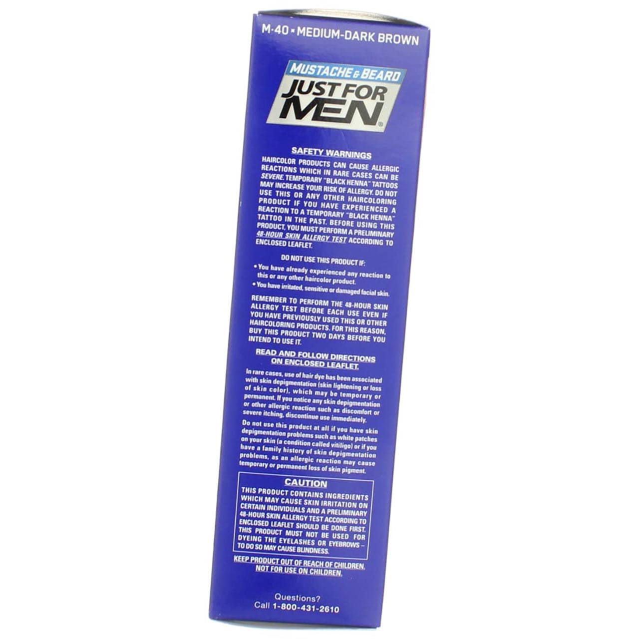 Just For Men Mustache & Beard Brush-In Color Gel Medium-Dark Brown M-40-1 ea, Pack of 6 Beauty & Personal Care Just for Men