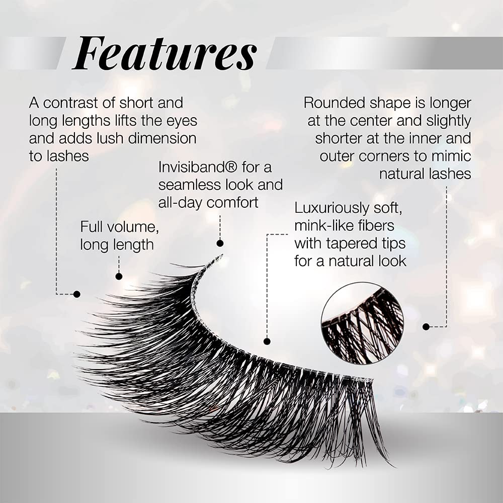 Ardell 3D Faux Mink Lashes 863 - Multi-Dimensional Lashes Natural Look Wispy Finish with Invisiband, 1 Pair Beauty & Personal Care Ardell
