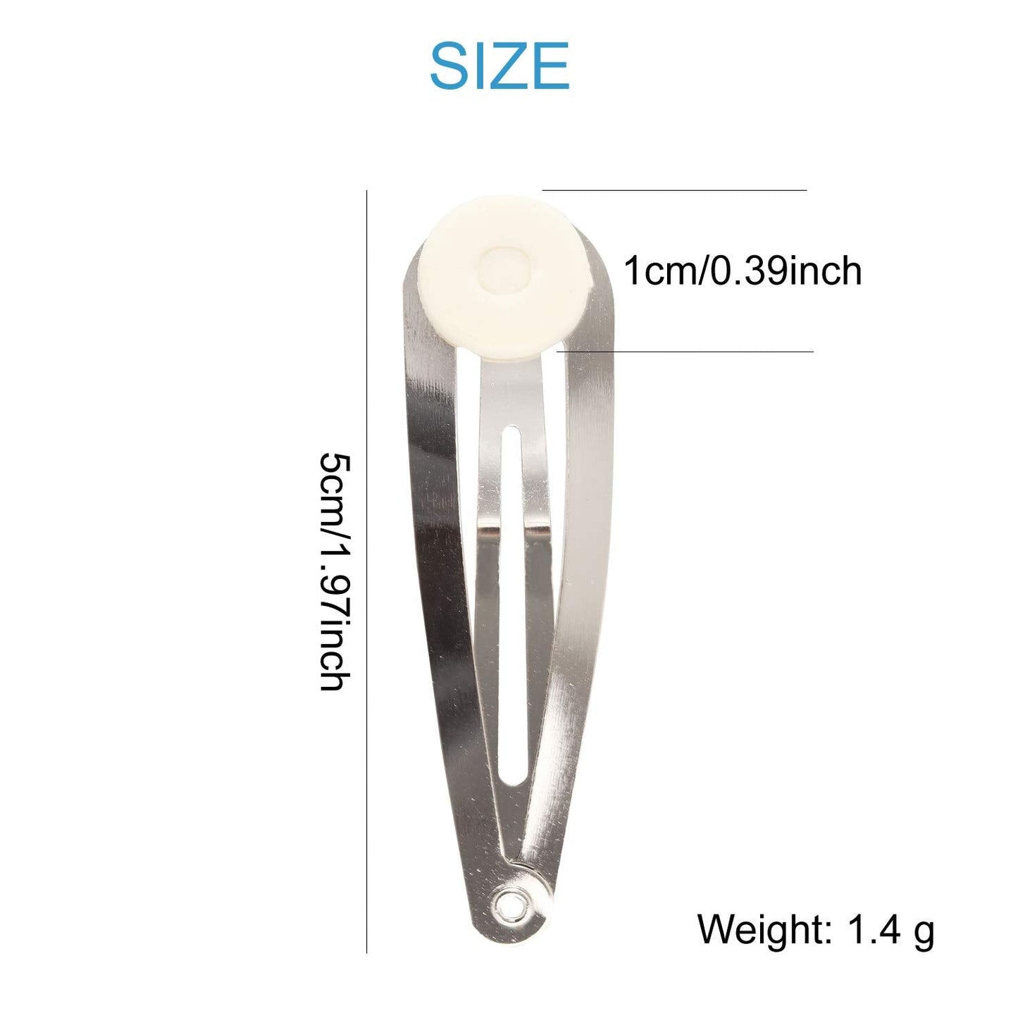 Lawie 50 Pack Bulk 2 Inch 5 CM Glue Pad Snap Metal Hair Clips Barrettes Hairpins Clips Hairgrips Craft DIY Accessories Beauty & Personal Care Lawie
