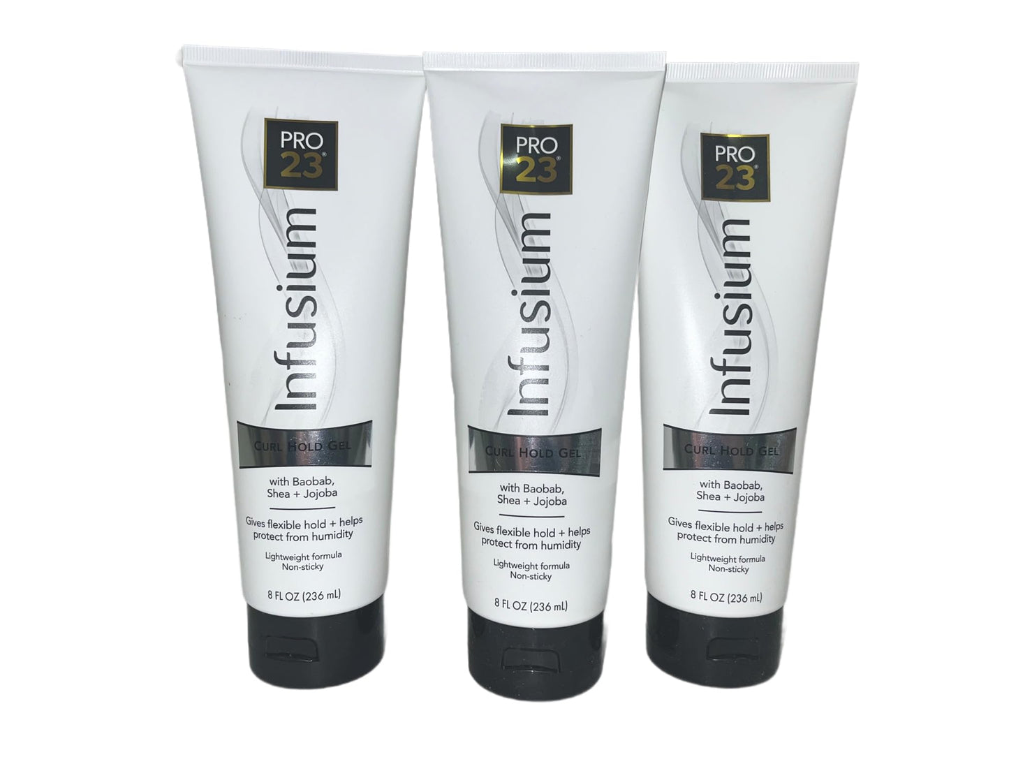 INFUSIUM 23 Curl Hold Gel with Baobab, Shea, and Jojoba - 8oz., White ((Pack of 3)) Beauty & Personal Care INFUSIUM 23