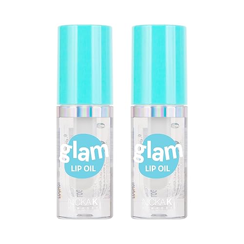 Nicka K New York Glam Lip Oil, Long Lasting, Tinted Lip Gloss, Nourihes, Hydrates (Pina Colada 2 Pack) Beauty & Personal Care NICKA K NEW YORK