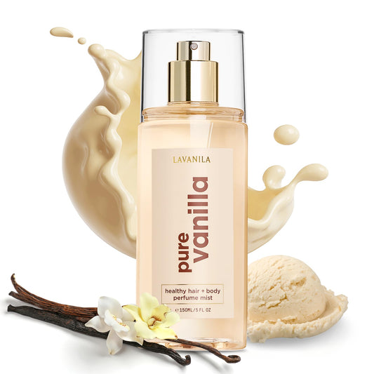 Lavanila Pure Vanilla Healthy Hair + Body Perfume Mist, 5 Fl Oz - Sweet & Warm Fragrance Spray Formulated with Jojoba Oil, Madagascar Vanilla, Tonka Beauty & Personal Care Lavanila