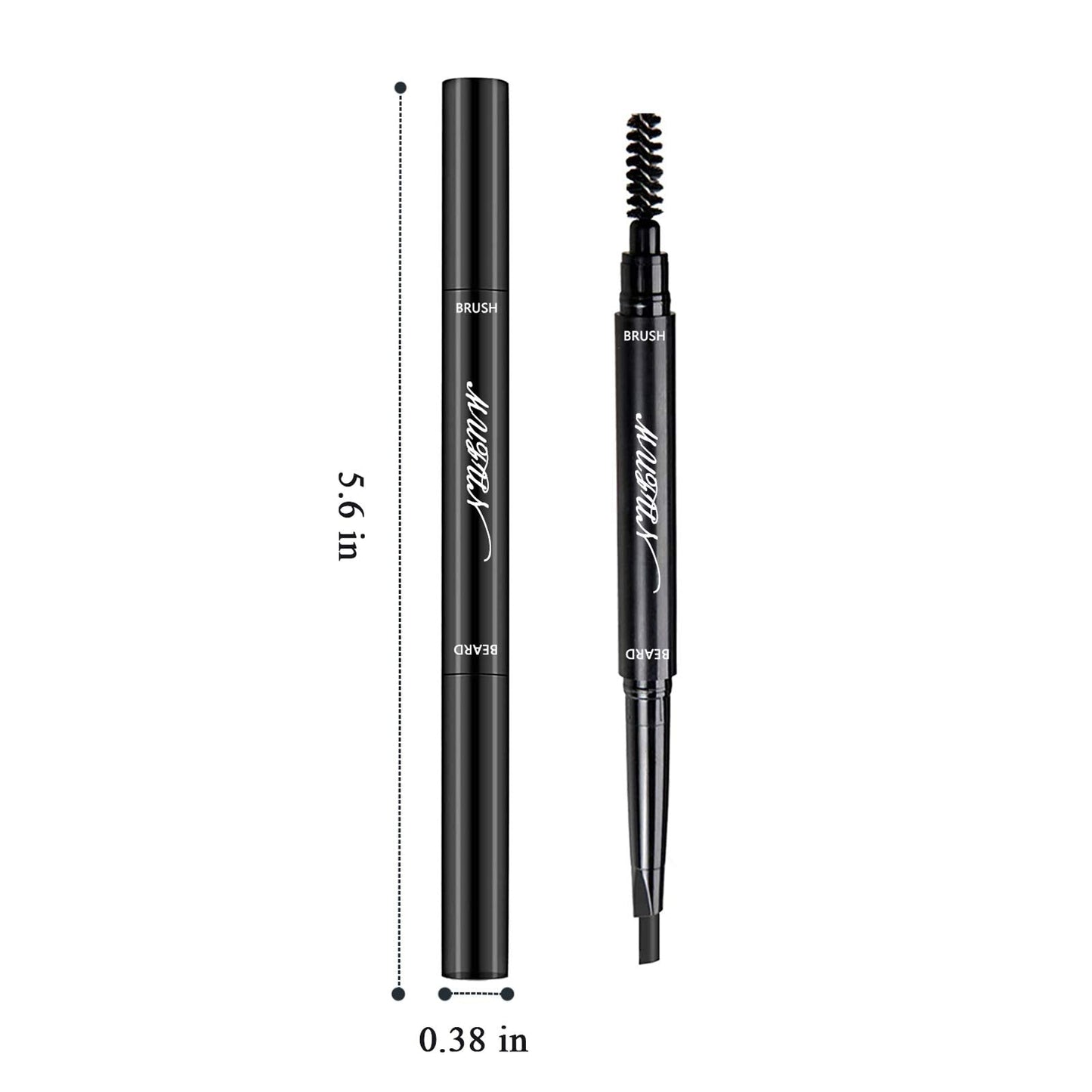 Beard Pencil Filler for Men - Water Resistant, Sweat Proof, Long Lasting & Natural Finish Barber Pencil, Mustache Repair Shape, Two Replacement Tips Beauty & Personal Care MUFUN