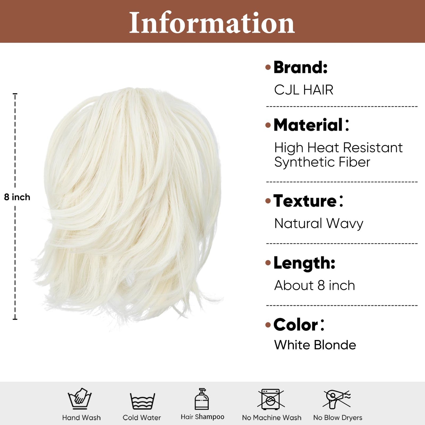 CJL HAIR Claw Clip Short Ponytail Hair Extensions DIY Bendable Metals Messy Bun Hair Piece for Wonen Straight Synthetic Fake Hairpieces Platinum Beauty and Personal Care CJL HAIR