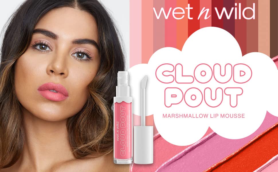 wet n wild Lip Cream Cloud Pout w/Marshmallow, Light Brown Fluffernutter | Argan Oil | Vitamin E | Marshmallow Flavored Beauty & Personal Care wet n wild