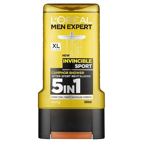 L'Oreal 5In1 Men Expert Invincible Sport Camphor After-Sport Revitalising, 300 ml Beauty & Personal Care L'Oreal Paris