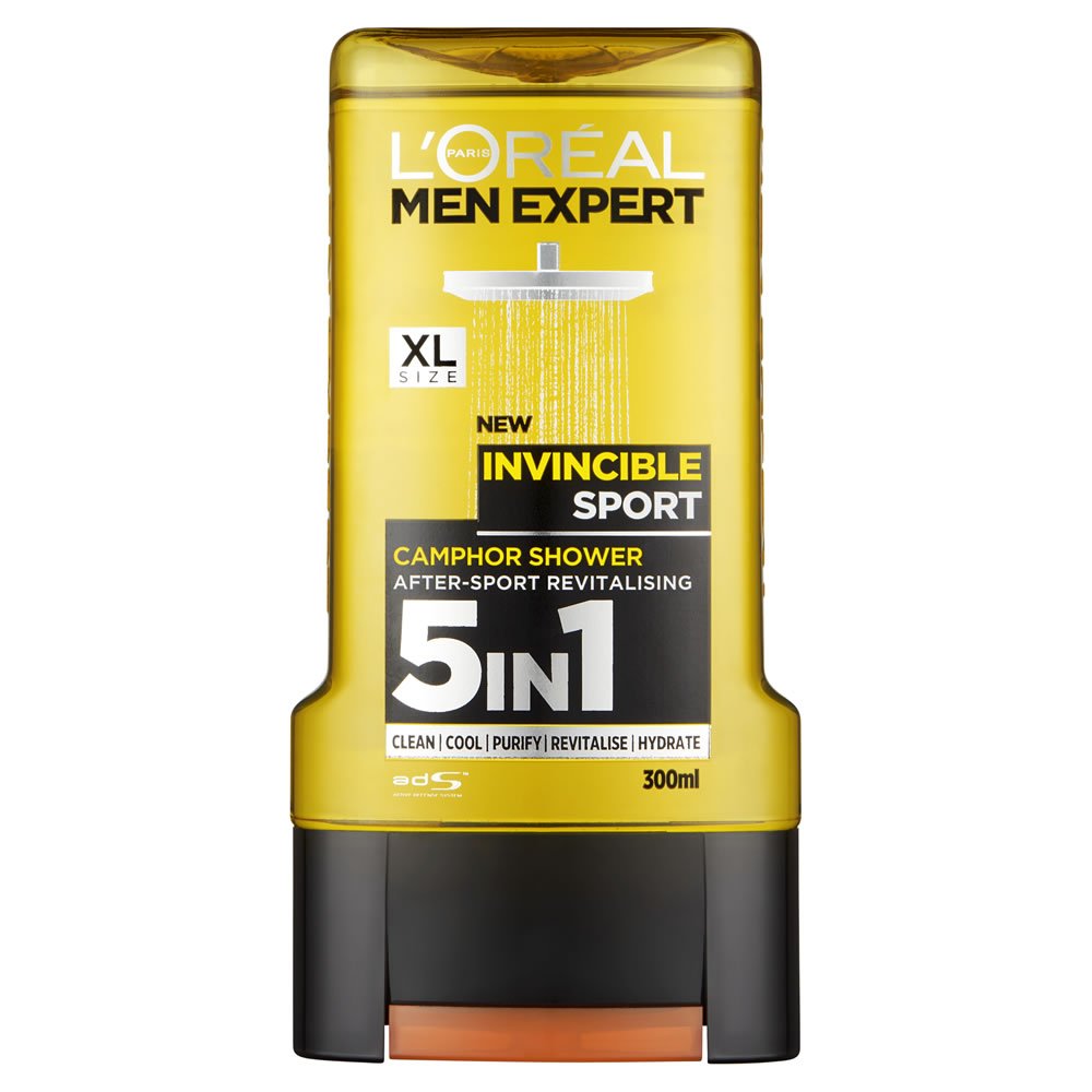 L'Oreal 5In1 Men Expert Invincible Sport Camphor After-Sport Revitalising, 300 ml Beauty & Personal Care L'Oreal Paris