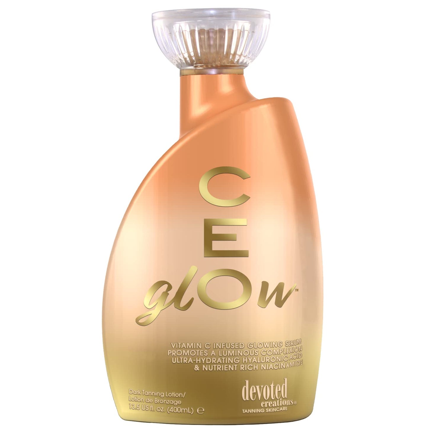 Devoted Creations CEglOw Dark Tanning Lotion - Vitamin C Infused Glowing Serum Promotes a Luminous Complexion Ultra-Hydrating Hyaluronic Acid Beauty & Personal Care Devoted Creations